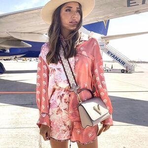 ZARA Silia Set Matching Top & Shorts Floral Embroidered Coordinated 2 Piece